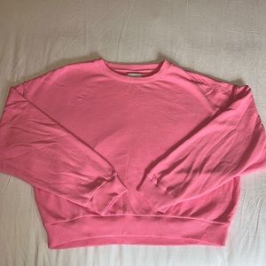 American Eagle bright pink cropped sweatshirt